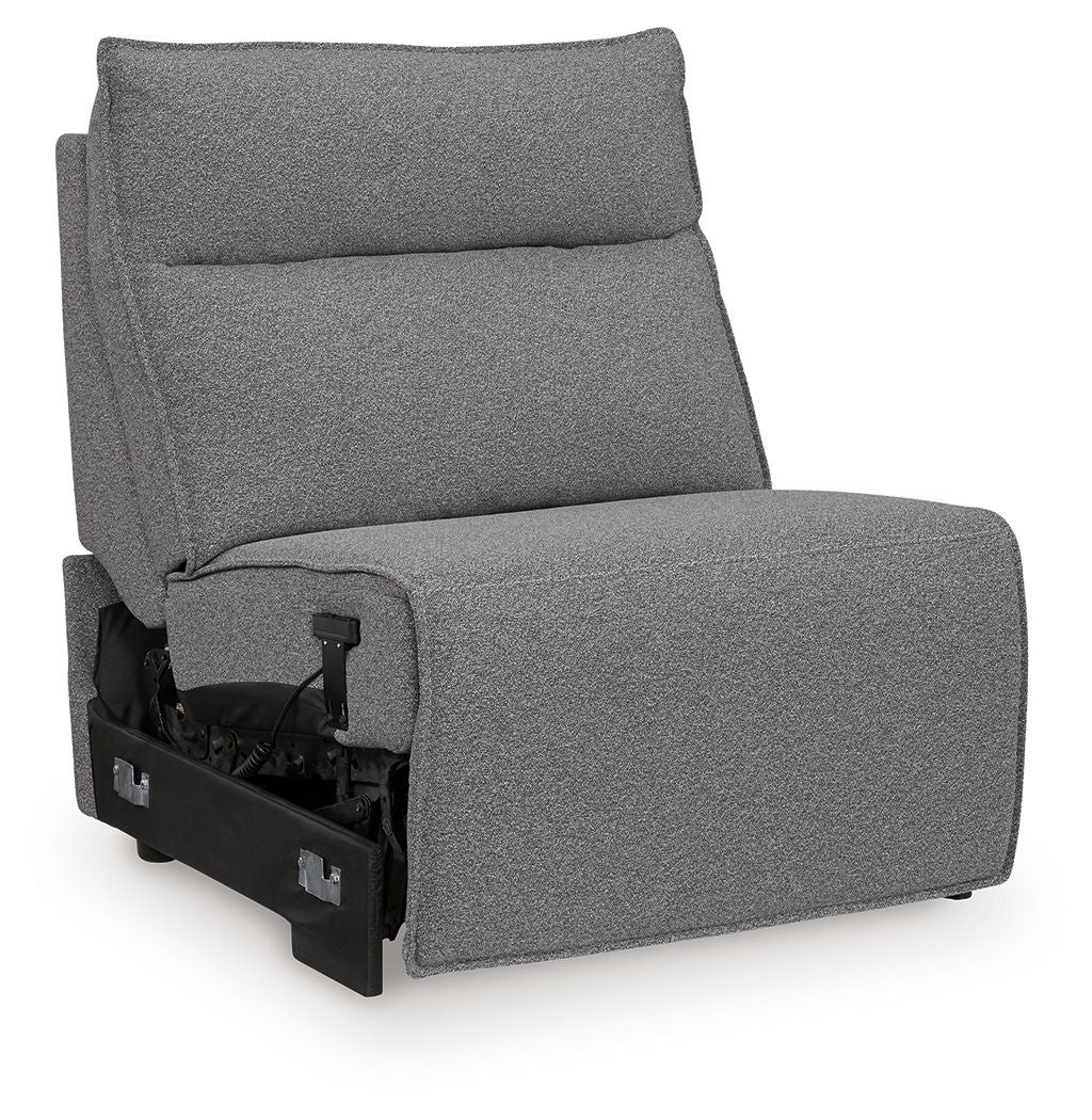 Modmax II Salt and Pepper power armless recliner with adjustable headrest