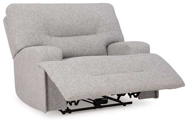 Acklen Place - 4 Pc. - 3-Piece Power Reclining Sectional Sofa With Raf Chaise, Wide Seat Power Recliner - Pewter