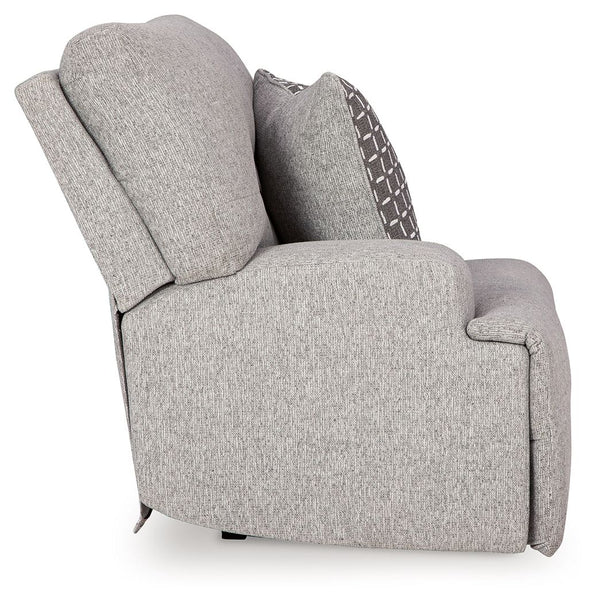 Ashley Acklen Place LAF Zero Wall Power Recliner - Pewter
