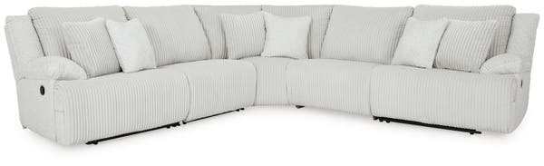 Top Tier Alloy 5-Piece Reclining Sectional with Rocker Recliner