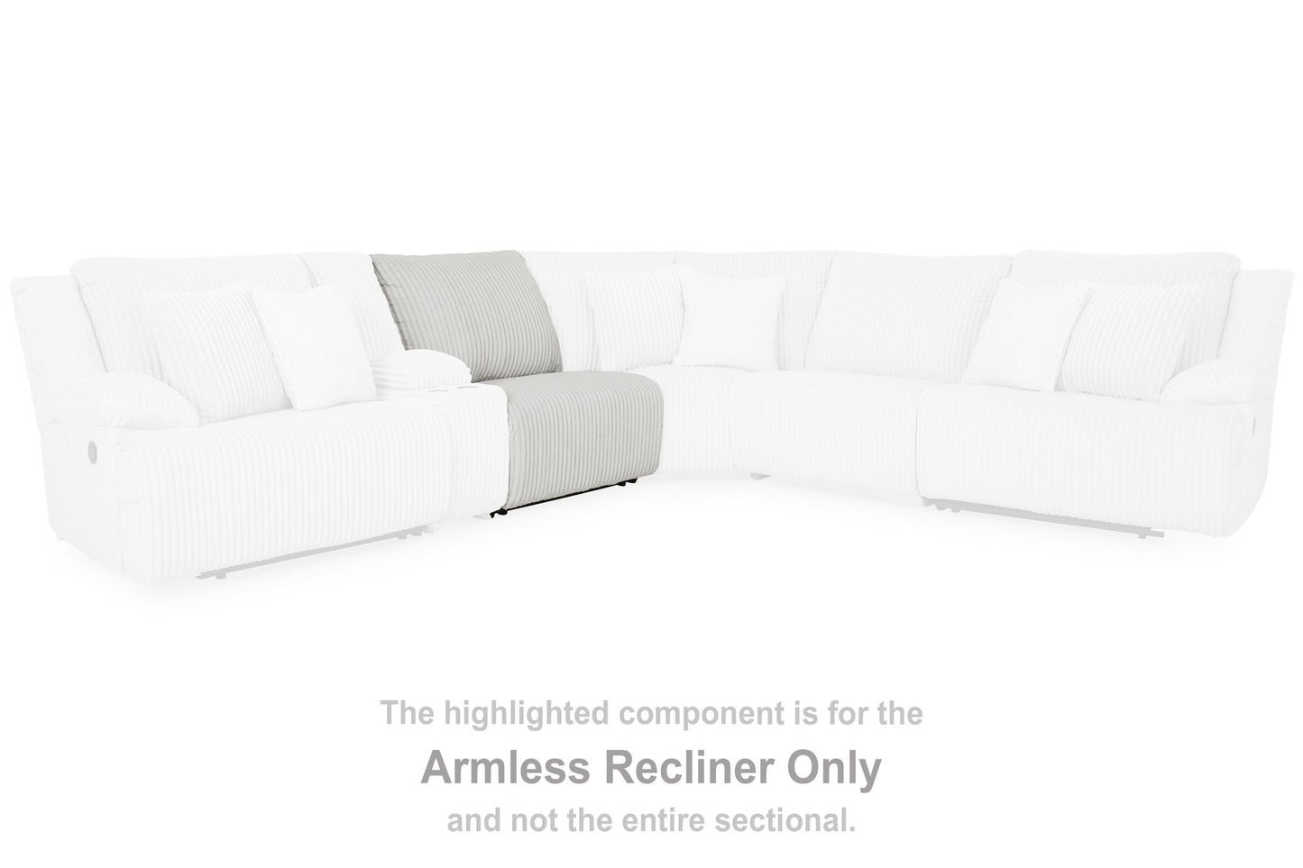 Ashley Top Tier Armless Recliner - Alloy