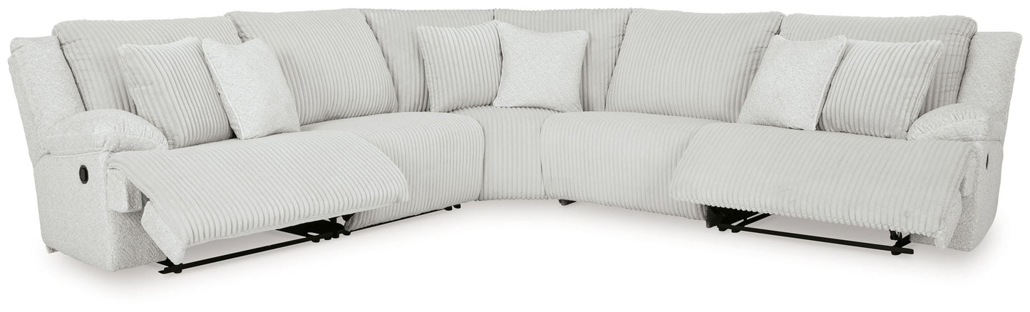 Top Tier Alloy 5-Piece Reclining Sectional with Rocker Recliner