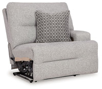 Ashley Acklen Place RAF Zero Wall Power Recliner - Pewter