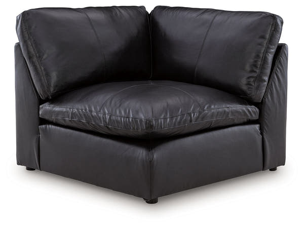 Emilia Black Leather Modular Sectional Units