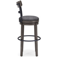 Caitbrook - Tall UPH Swivel Barstool - Gray