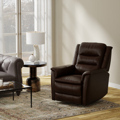 Omne Leather Swivel Glider Recliner
