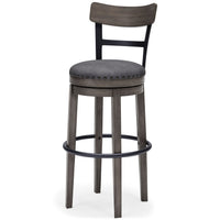 Caitbrook - Tall UPH Swivel Barstool - Gray