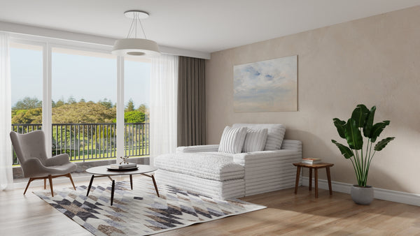 Oversized Light Gray Lounge Chair with Dual Cup Holders, USB Port, and Plush Cushions