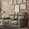Dual Power Reclining Sofa, Love Seat, and Manual Glider Recliner - Mineral