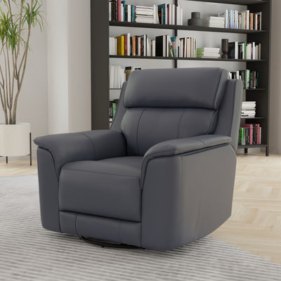 Dual Power Reclining Sofa, Love Seat, and Manual Glider Recliner - Sapphire