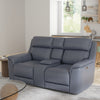 Dual Power Reclining Sofa, Love Seat, and Manual Glider Recliner - Sapphire