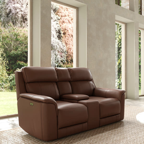Omne Dual Power Reclining Living Room Set - Pecan