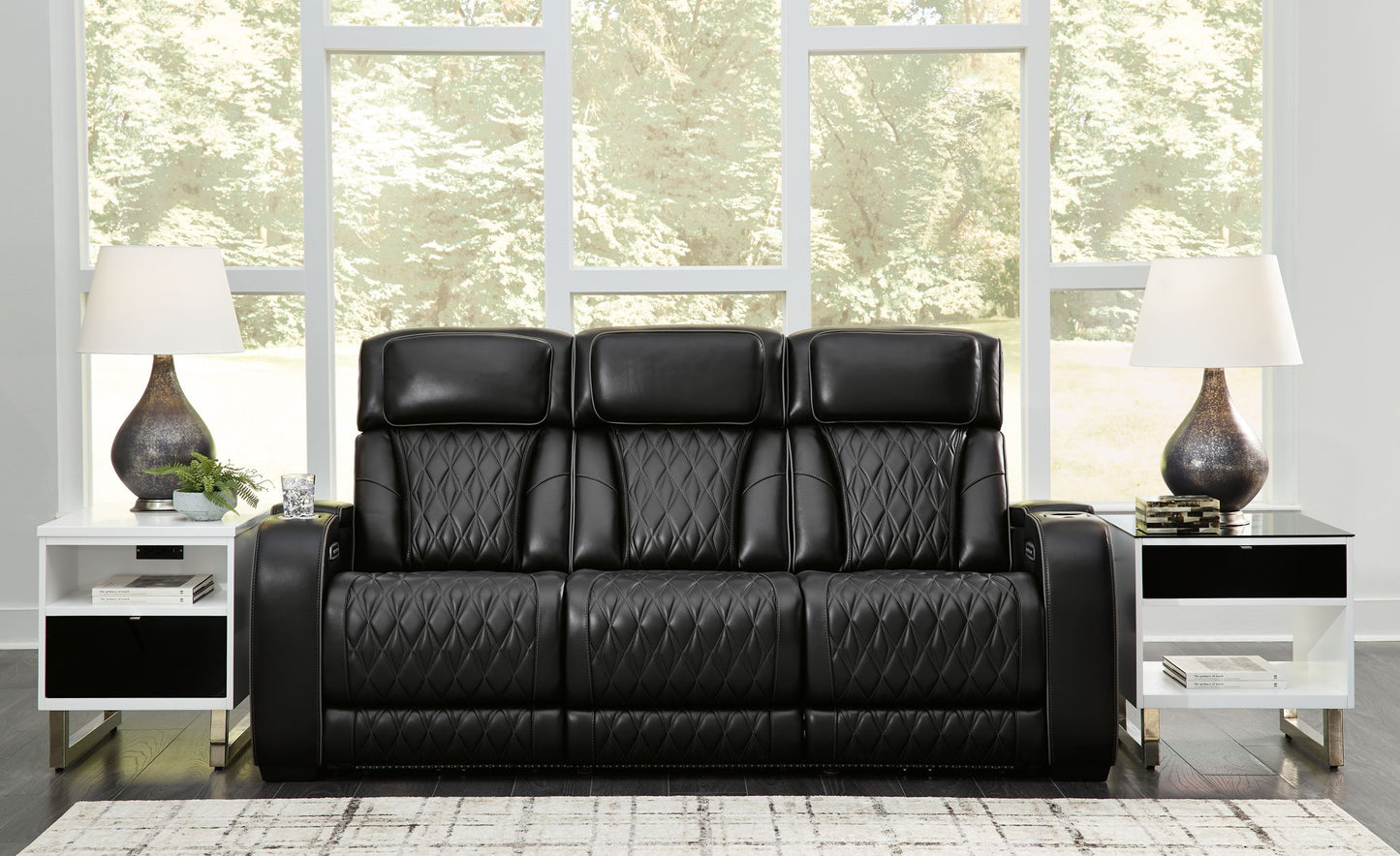 Ashley Boyington Power Reclining Sofa With Adjustable Headrest