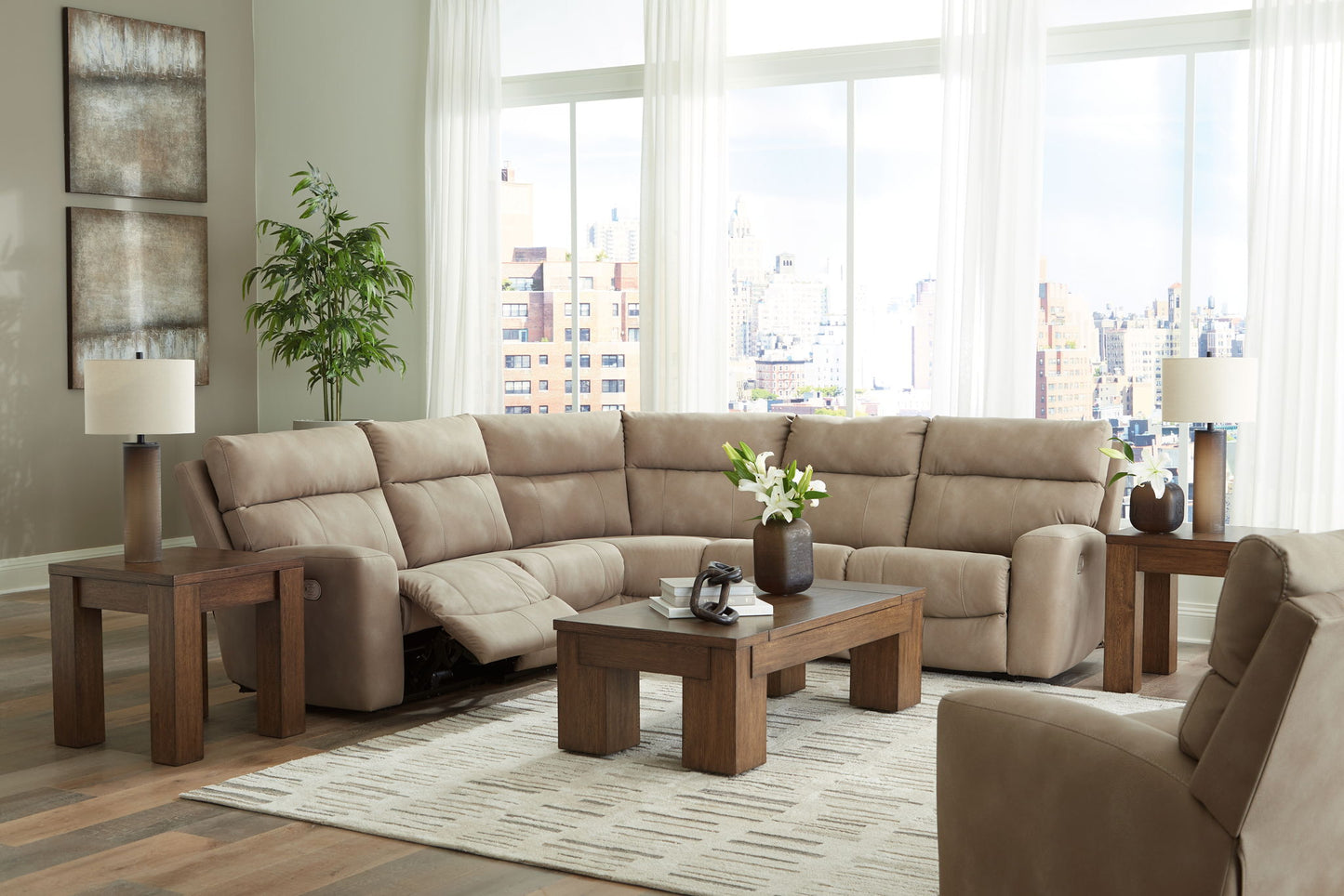 Next-Gen DuraPella Power Reclining Sectional + Power Recliner