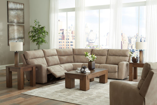 Ashley Next-Gen Durapella Beige 6-Piece 5-Piece Power Reclining Sectional, Power Recliner