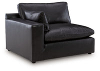 Emilia Black Leather Modular Sectional Units