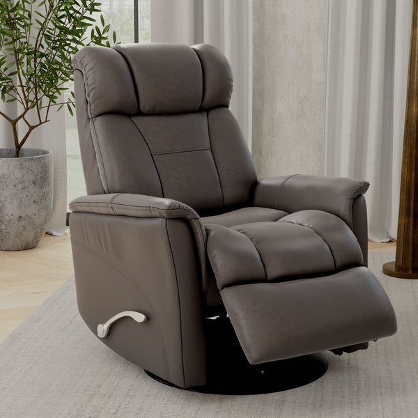 Swivel Glider Recliner with Manual Adjustable Headrest & Footrest