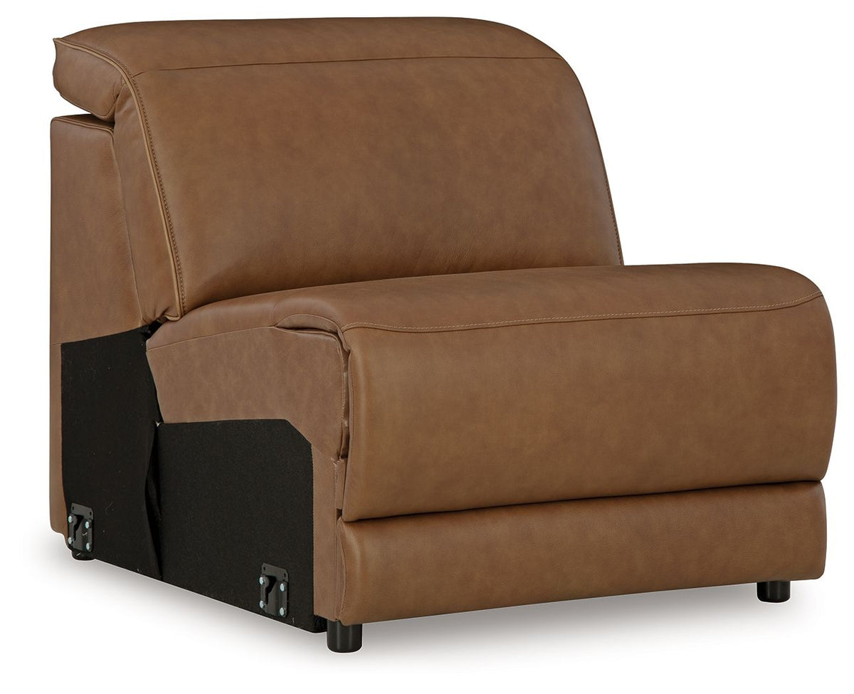 Magic Man Caramel armless chair with manual headrest