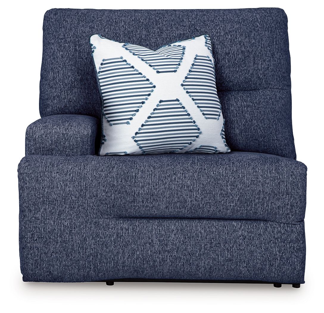 Ashley Acklen Place LAF Zero Wall Power Recliner - Navy