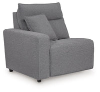 Modmax II Salt and Pepper left-arm facing zero wall power recliner