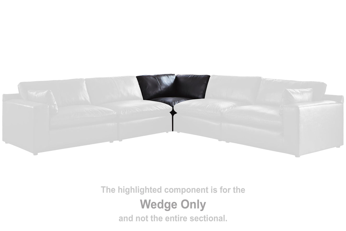 Emilia Black Leather Modular Sectional Units