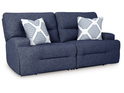 Acklen Place Navy 2-Piece Power Reclining Sectional