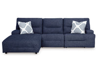 Acklen Place Navy 3-Piece Left Power Reclining Sectional
