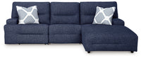 Acklen Place Navy 3-Piece Right Power Reclining Sectional