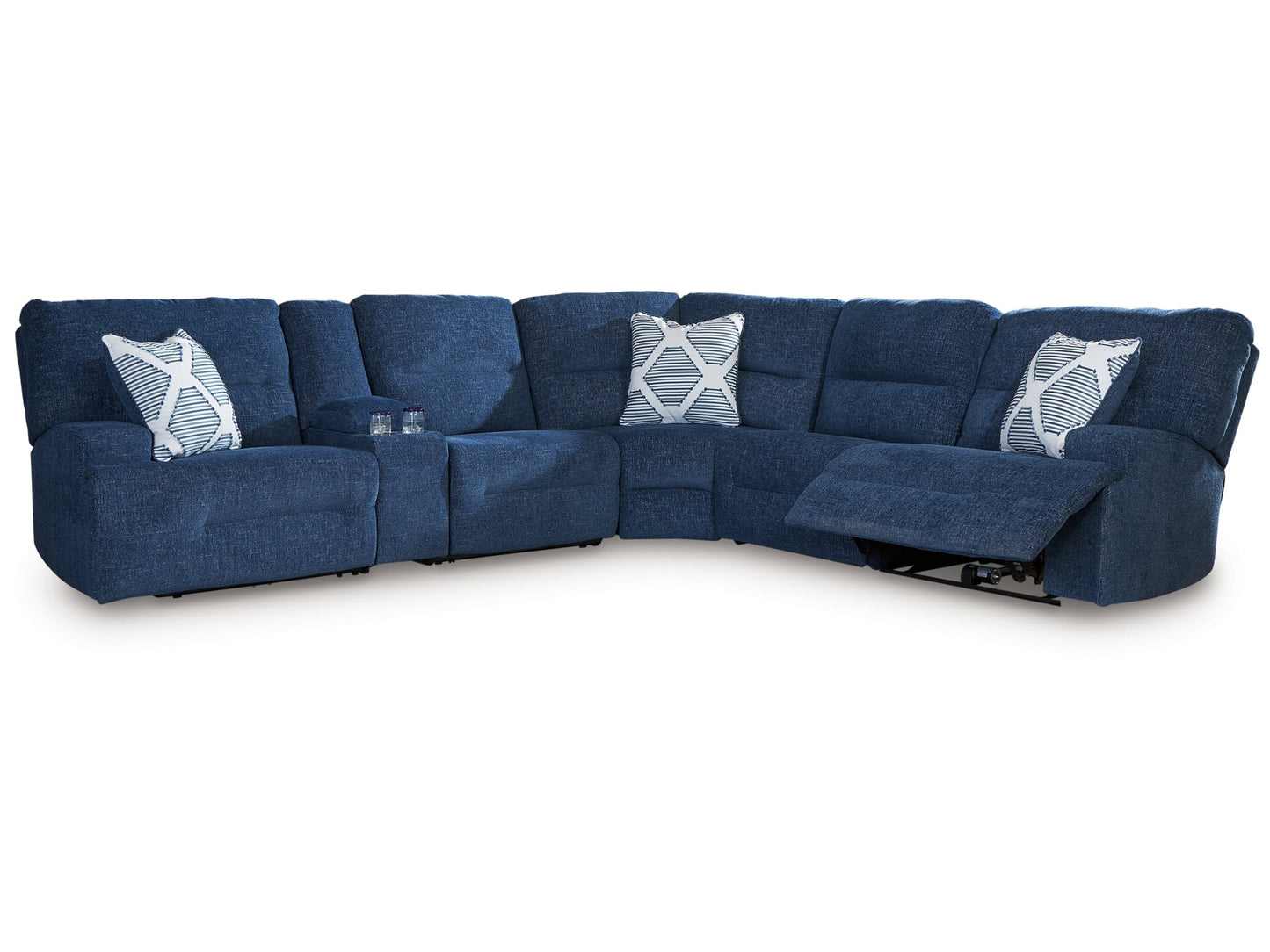 Acklen Place Navy Reclining Modular Sectional