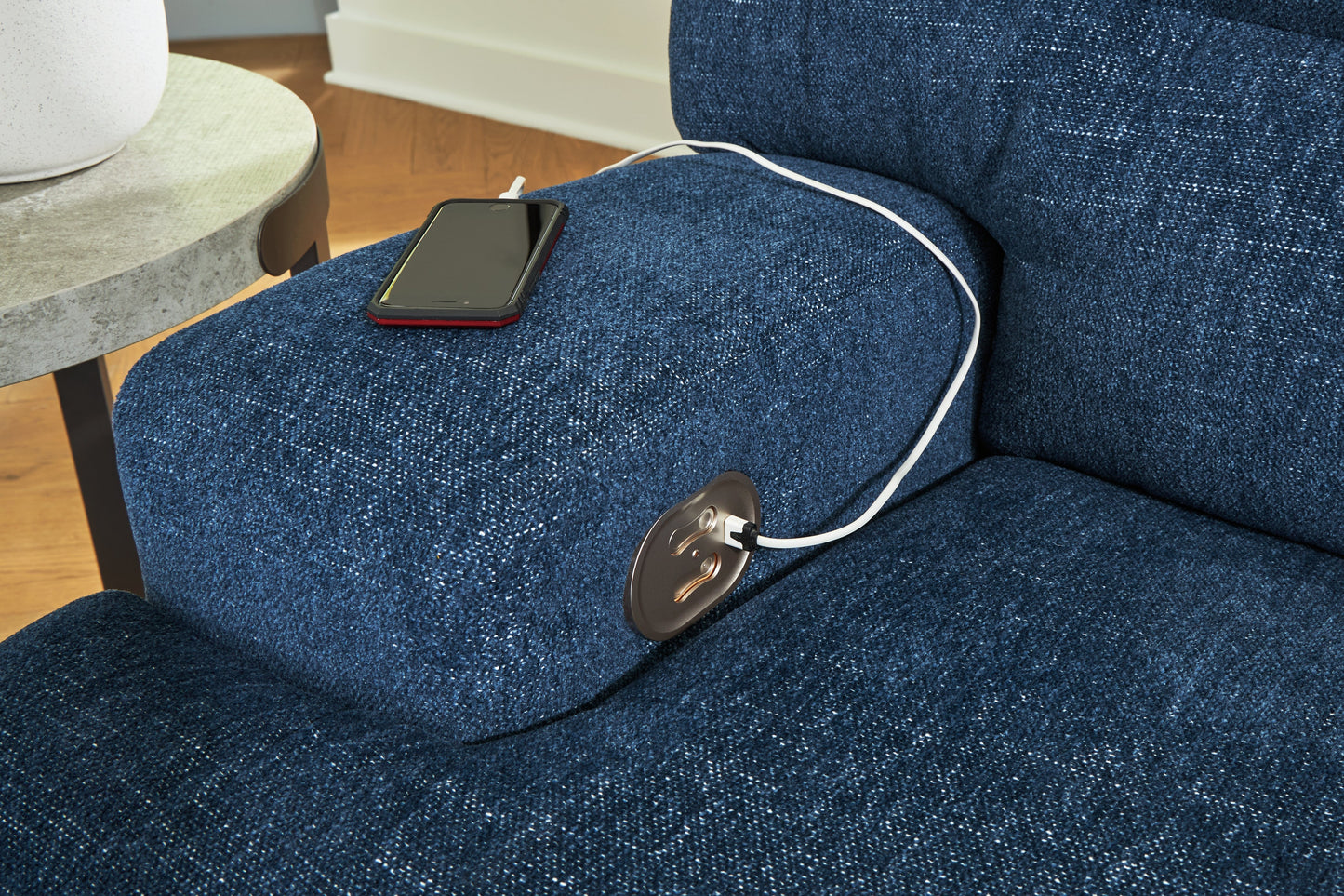 Acklen Place Navy 6-Piece Power Reclining Sectional w/Chaise