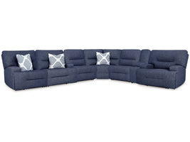 Acklen Place Navy 7-Piece Power Reclining Sectional