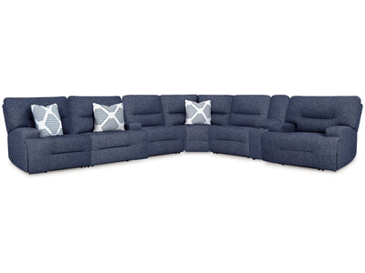 Acklen Place Navy 7-Piece Power Reclining Sectional