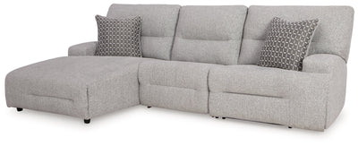Acklen Place Pewter 3-Piece Left Power Reclining Sectional