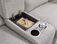 Acklen Place Pewter 3-Piece Power Reclining Sectional Sofa with LAF Chaise