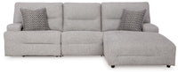 Acklen Place Pewter 3-Piece Right Power Reclining Sectional