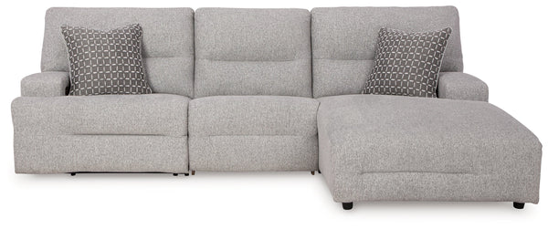 Acklen Place Pewter 3-Piece Right Power Reclining Sectional