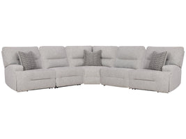 Acklen Place Pewter 5-Piece Power Reclining Sectional