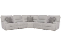 Acklen Place Pewter 5-Piece Power Reclining Sectional