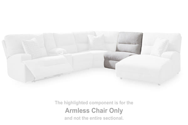 Acklen Place Pewter 5-Piece Power Reclining Sectional