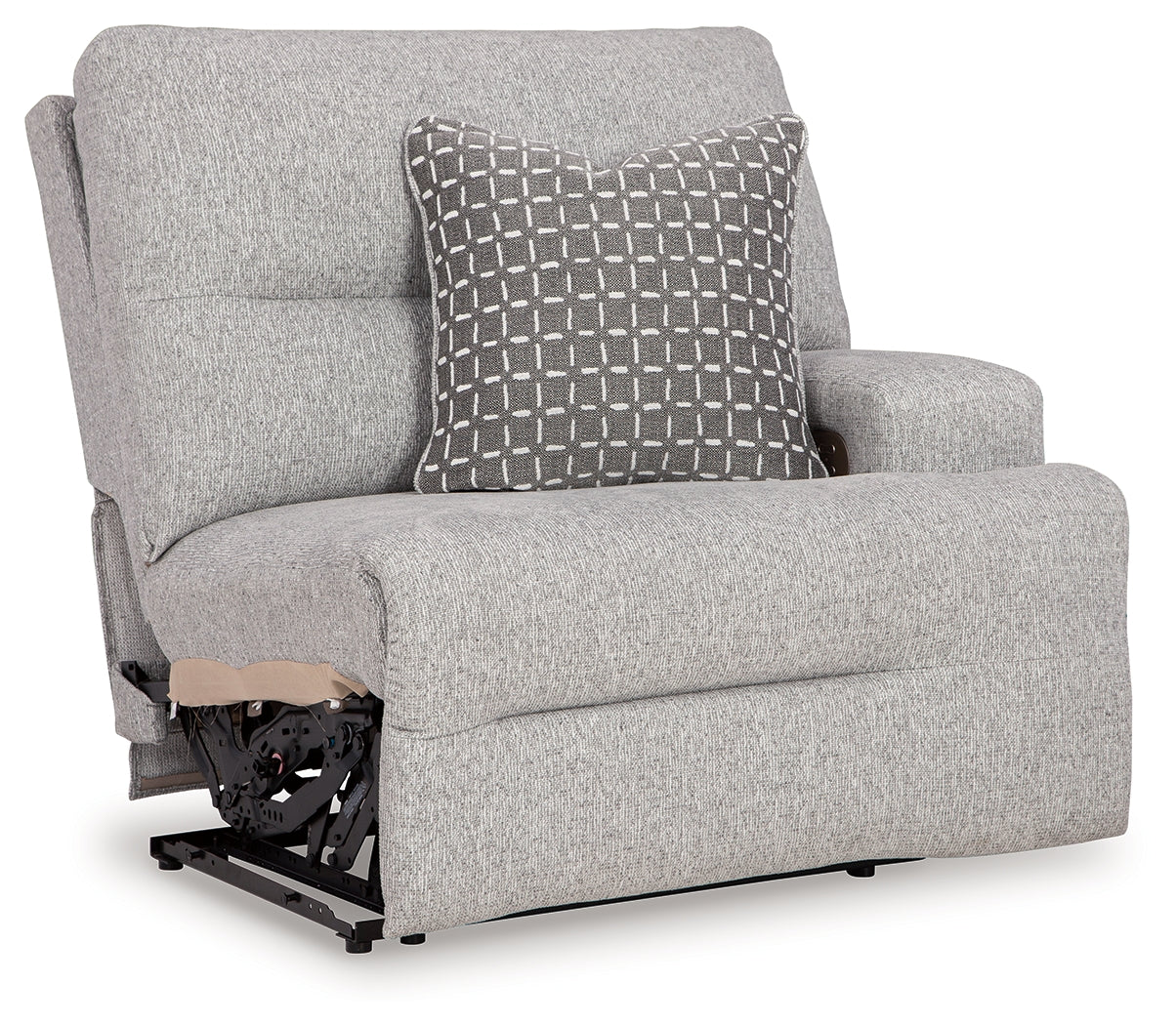 Acklen Place Pewter 6-Piece Power Reclining Sectional and Power Recliner