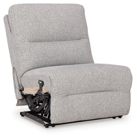 Acklen Place Pewter 6-Piece Power Reclining Sectional and Power Recliner