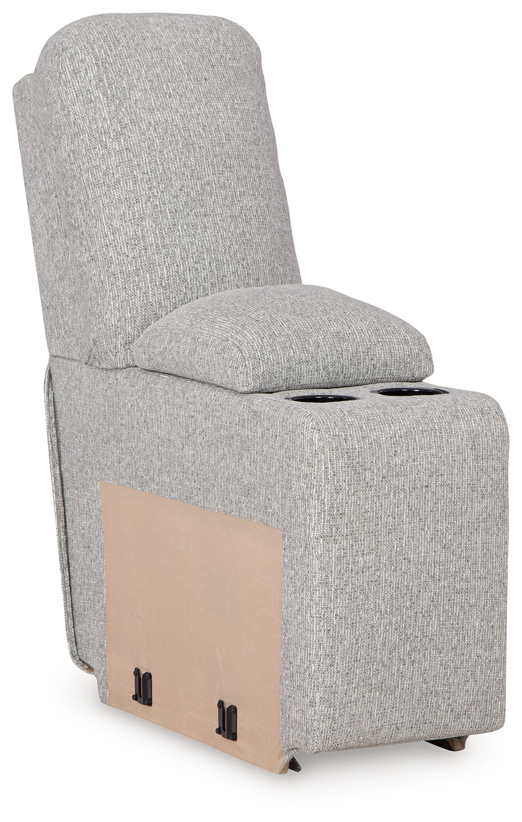 Acklen Place Pewter 6-Piece Power Reclining Sectional and Power Recliner