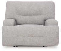 Acklen Place Pewter 6-Piece Power Reclining Sectional and Power Recliner