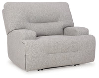 Acklen Place Pewter 6-Piece Power Reclining Sectional and Power Recliner