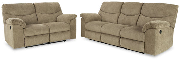 Alphons Briar Reclining Sofa and Loveseat