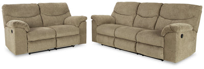 Alphons Briar Reclining Sofa and Loveseat