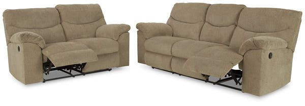 Alphons Briar Reclining Sofa and Loveseat