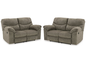 Alphons Putty Reclining Loveseats (Set of 2)