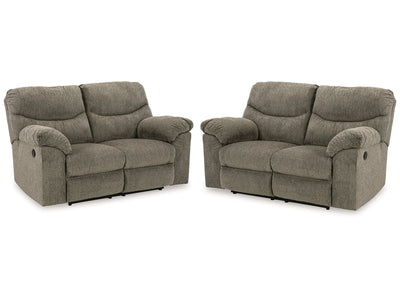 Alphons Putty Reclining Loveseats (Set of 2)