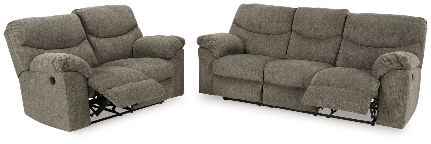 Alphons Putty Reclining Sofa and Loveseat